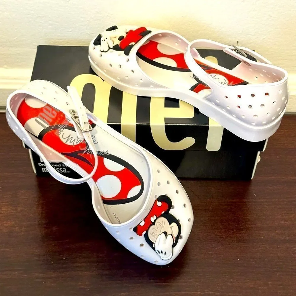 Mini Melissa Girls furadinha  cushioned super comfortable sandal Sz 2 and 3 new